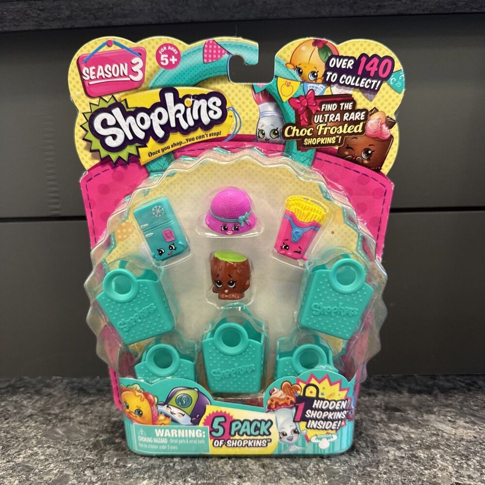 2013 Shopkins Season 3 5 Pack Hidden Shopkin NEW SEALED CLEAN